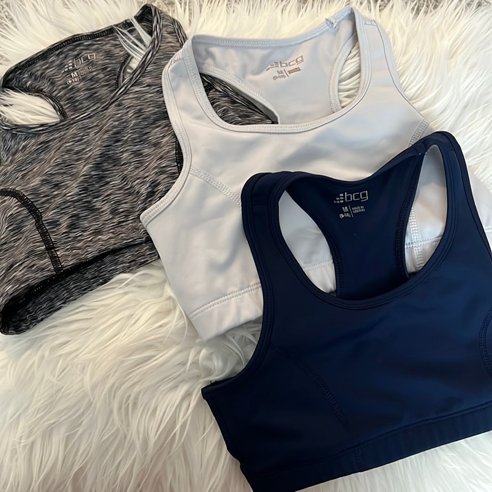 3 pack kids sports bras pack
